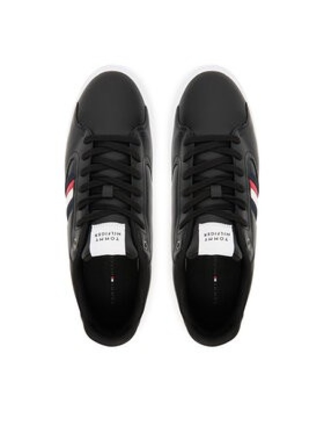 Tommy Hilfiger Sneakersy Icon Court Stripes FM0FM05628 Czarny