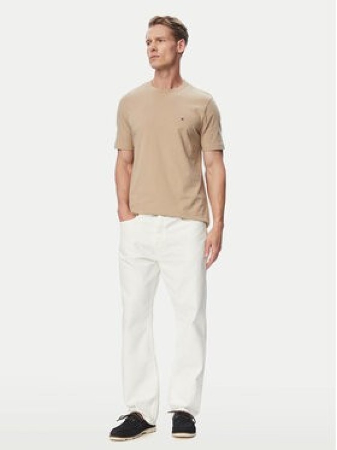 Tommy Hilfiger T-Shirt Ess Seasonal MW0MW39995 Beżowy Regular Fit