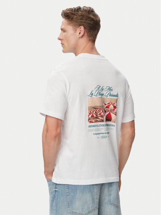 Jack & Jones T-Shirt Cassis Photo Back 12295050 Biały Relaxed Fit