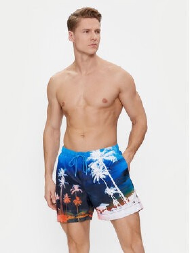 Tommy Hilfiger Szorty kąpielowe Photoprint UM0UM03295 Kolorowy Regular Fit