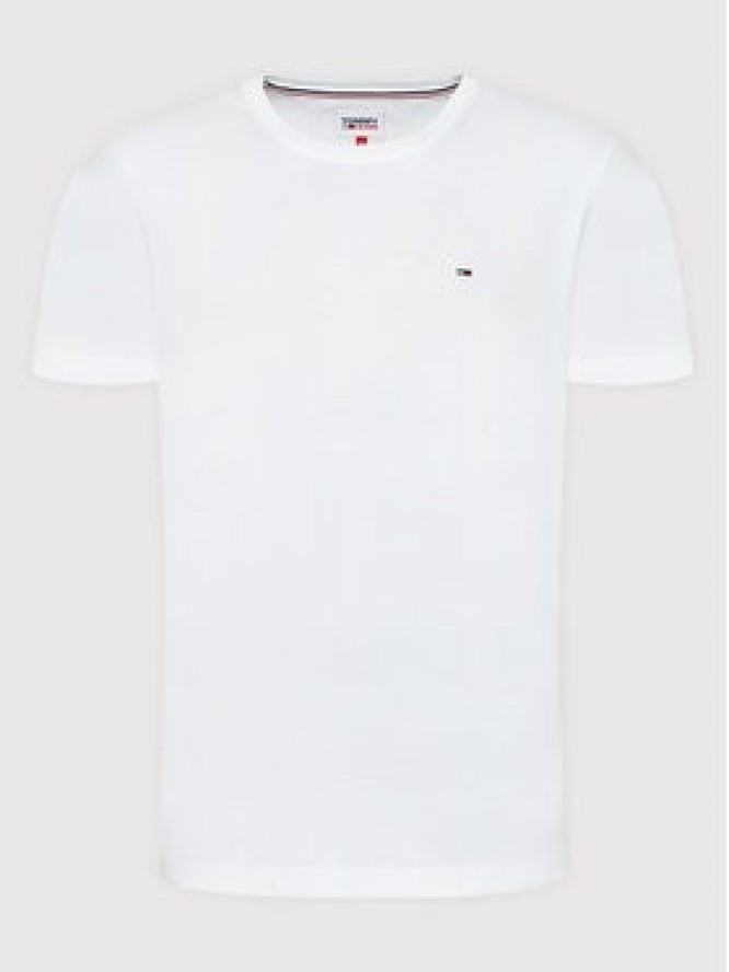 Tommy Jeans T-Shirt DM0DM04411 Biały Slim Fit