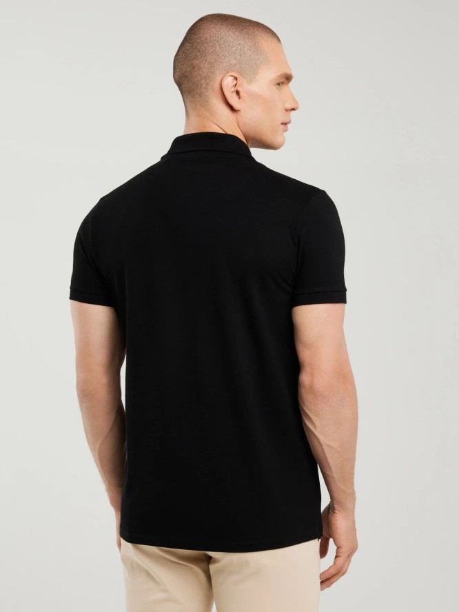 Koszulka męska polo czarna Markolinos 906