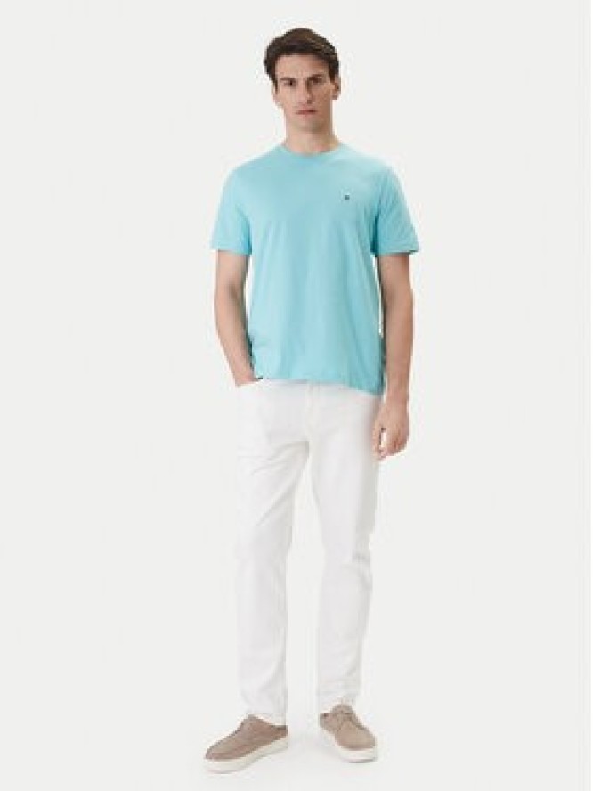 Tommy Hilfiger T-Shirt Ess Seasonal MW0MW39995 Turkusowy Regular Fit