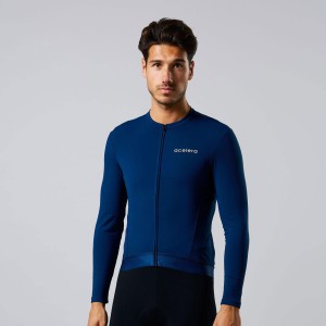 Męska koszulka kolarska Thermo Fleece z długim rękawem