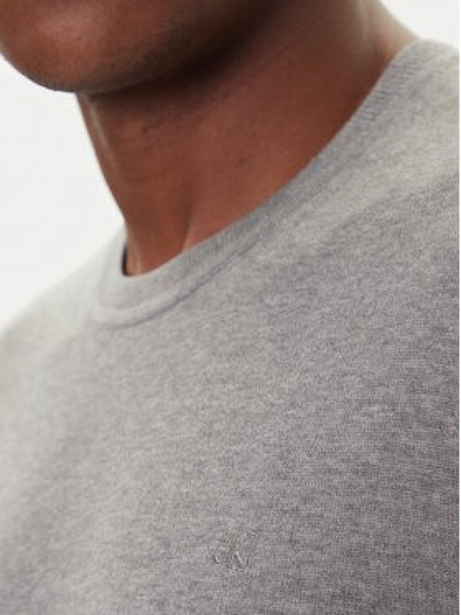 Calvin Klein Sweter LV040BM343 Szary Regular Fit