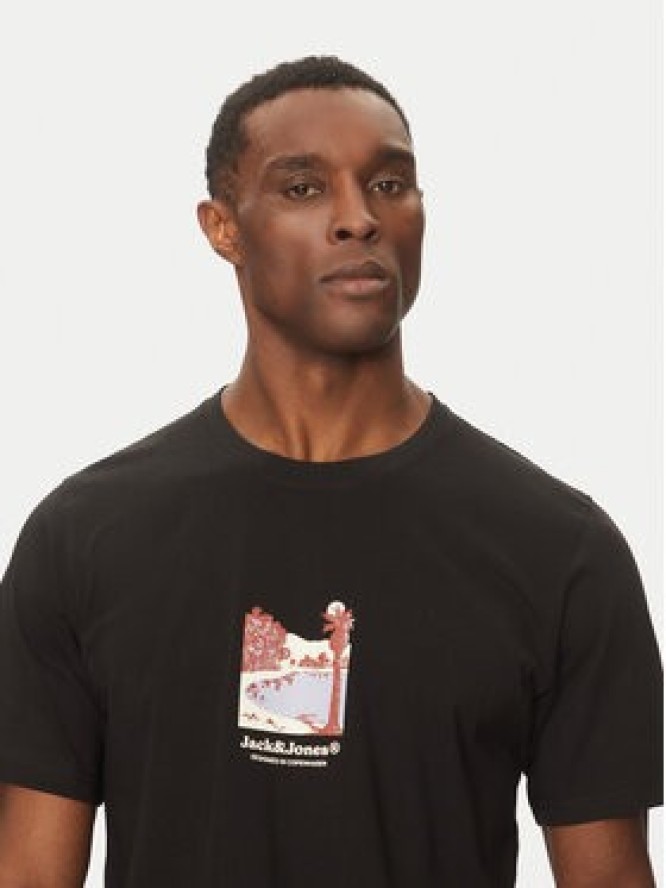 Jack & Jones T-Shirt Split Graphic 12273000 Czarny Regular Fit