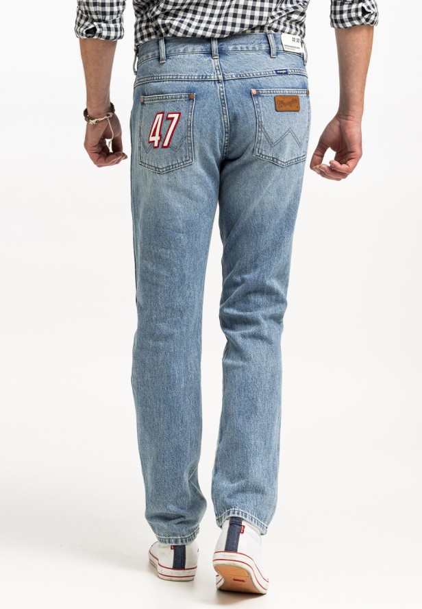 WRANGLER GREENSBORO MĘSKIE SPODNIE JEANSOWE JEANSY DŻINSY RACING INDIGO W15QBF22Y 112325874