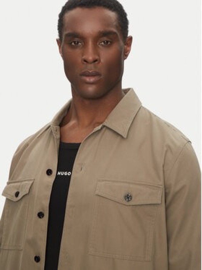 HUGO Kurtka jeansowa Enalu 50468744 Brązowy Oversize