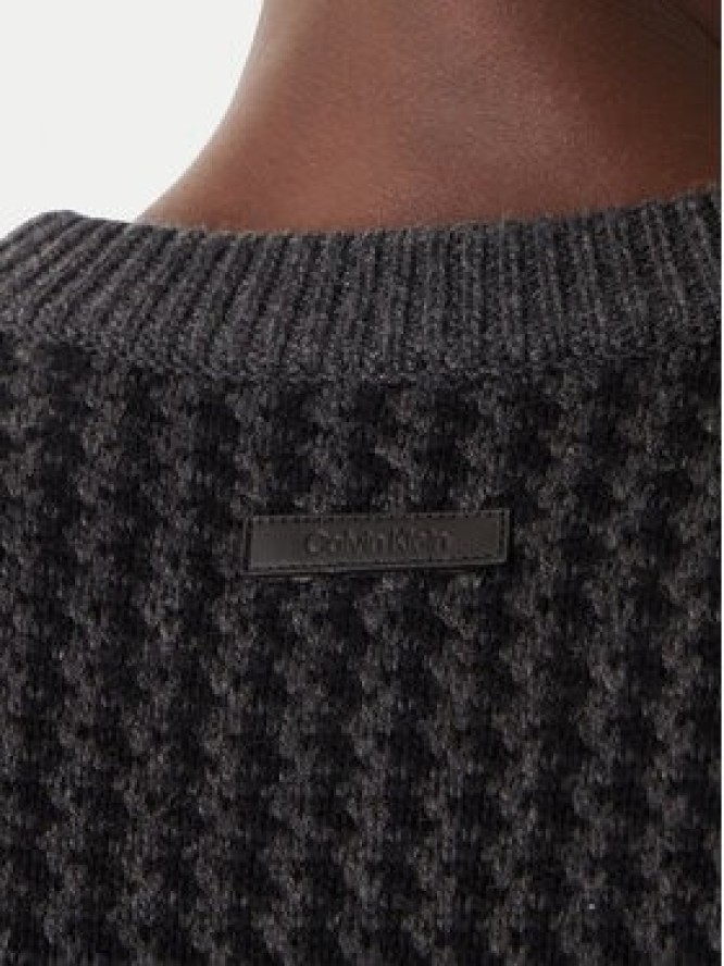 Calvin Klein Sweter LV04LD306G Szary Regular Fit