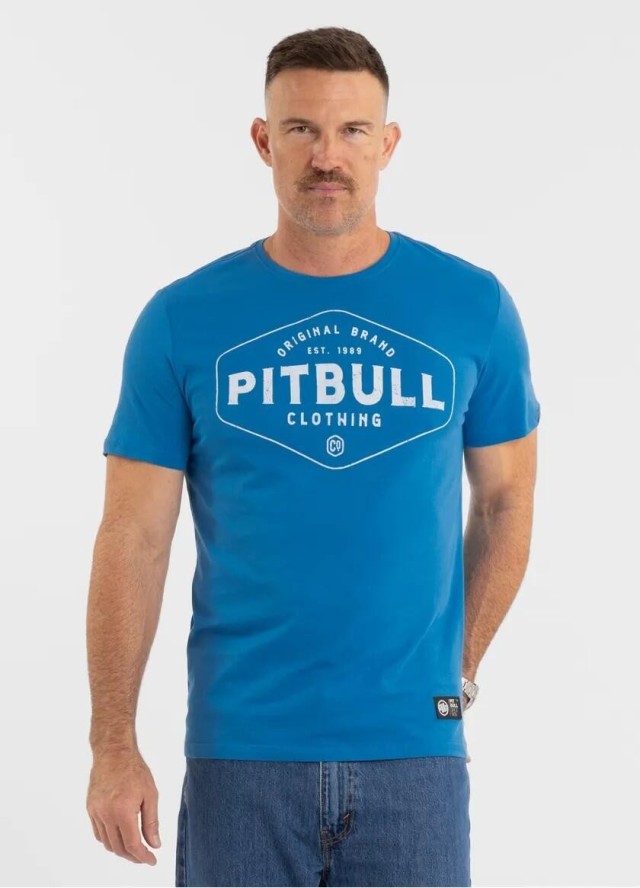 Pitbull Lekka bawełniana koszulka Pitbull Co. Niebieska