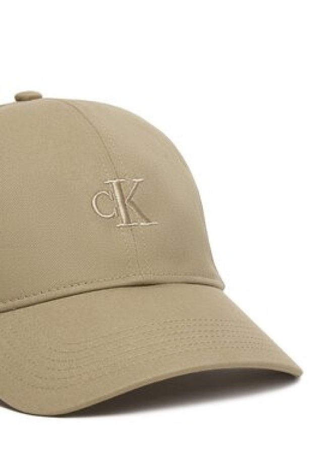 Calvin Klein Czapka z daszkiem Monogram Embroidery Baseball Cap LV04G5002G Beżowy