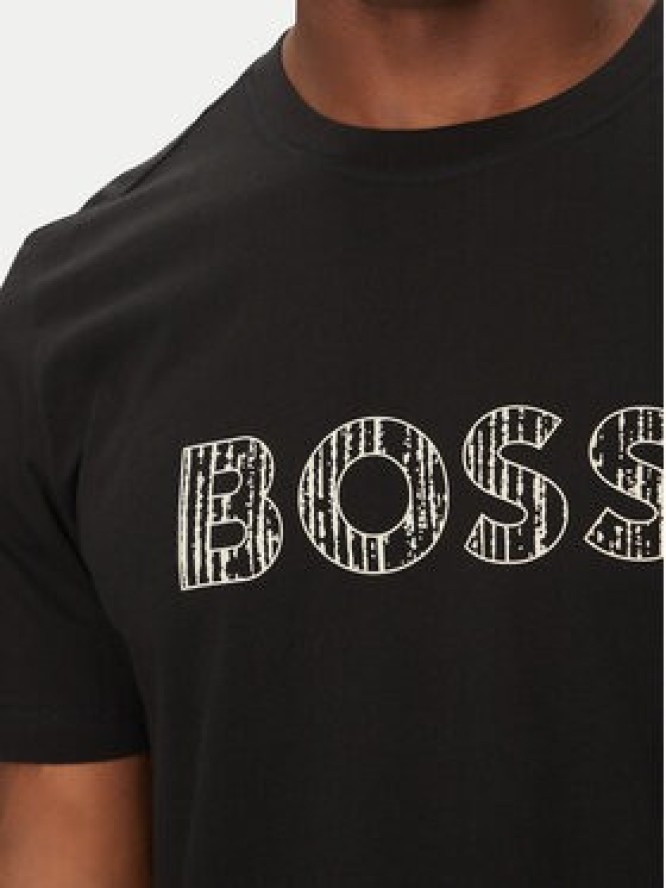 BOSS T-Shirt Te_Logotexture 50534923 Czarny Regular Fit