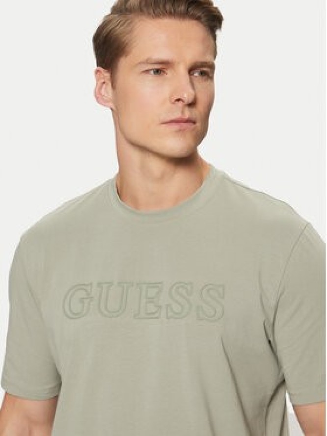 Guess T-Shirt Z2YI11 J1314 Zielony Regular Fit