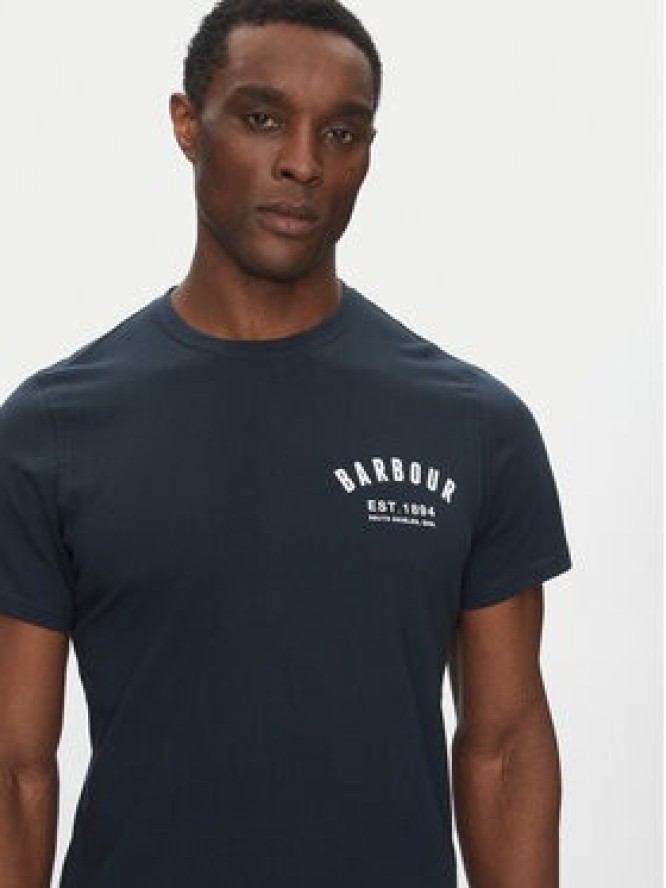Barbour T-Shirt Preppy MTS0502NY31 Granatowy Tailored Fit