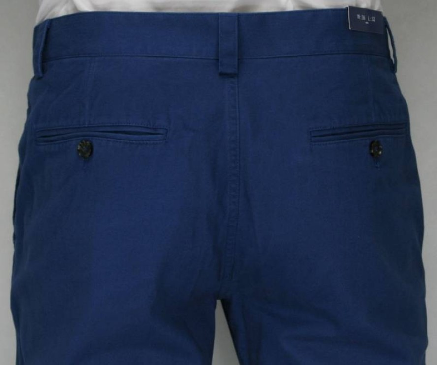 Eleganckie, Męskie Spodnie, 100% BAWEŁNA, Chinosy, Ciemnogranatowe