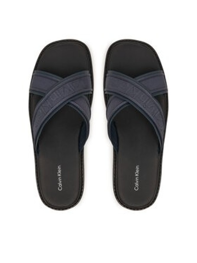 Calvin Klein Klapki Sq Molded Sandal Xcross Wb HM0HM02101 Granatowy