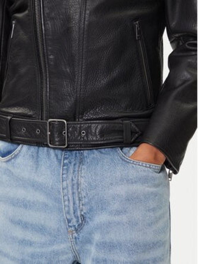 HUGO Kurtka skórzana Lowis-6 50542108 Czarny Regular Fit