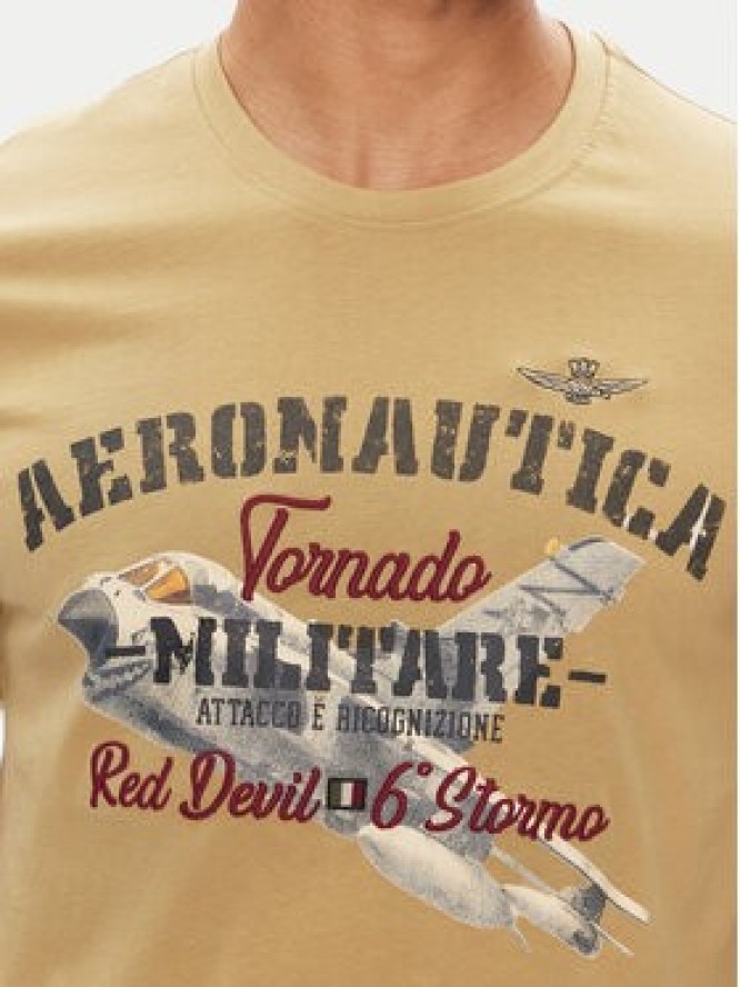 Aeronautica Militare T-Shirt 251TS2406J641 Beżowy Regular Fit