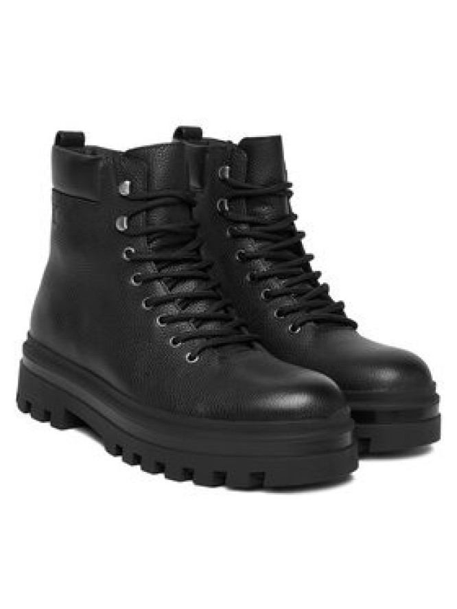 Calvin Klein Jeans Trzewiki Lugged Hiking Lace Up Lth YM0YM01336 Czarny