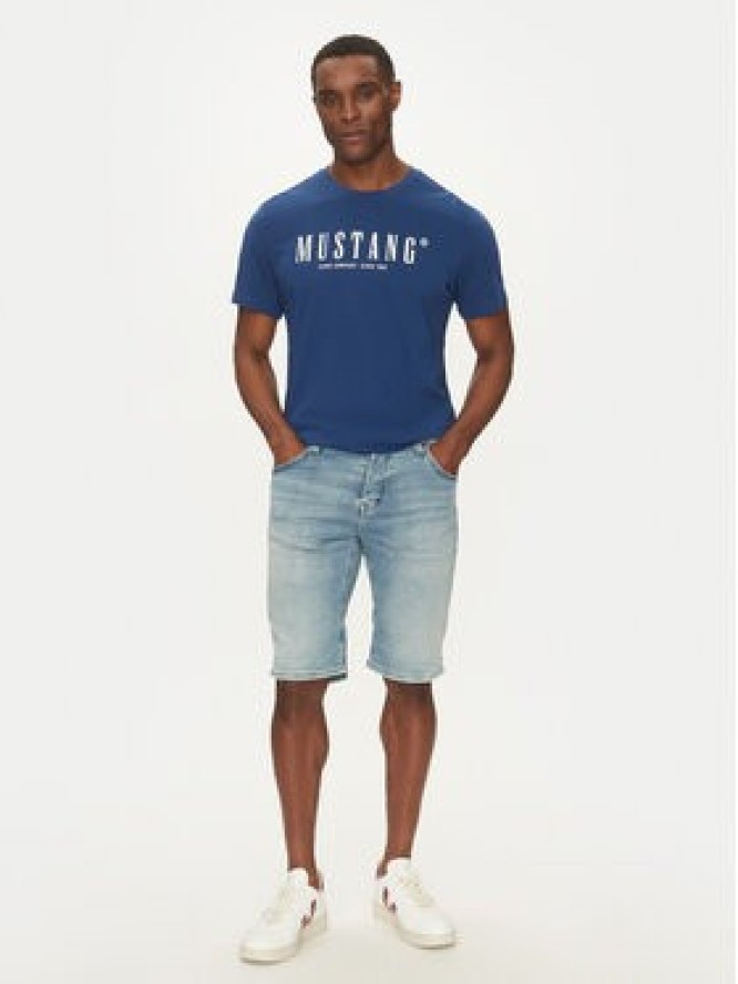 Mustang Szorty jeansowe Chicago 1012672 Niebieski Slim Fit