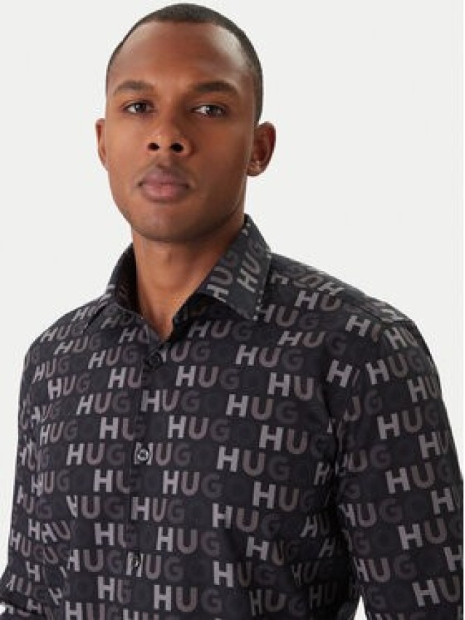 HUGO Koszula Ermo 50555775 Czarny Casual Fit