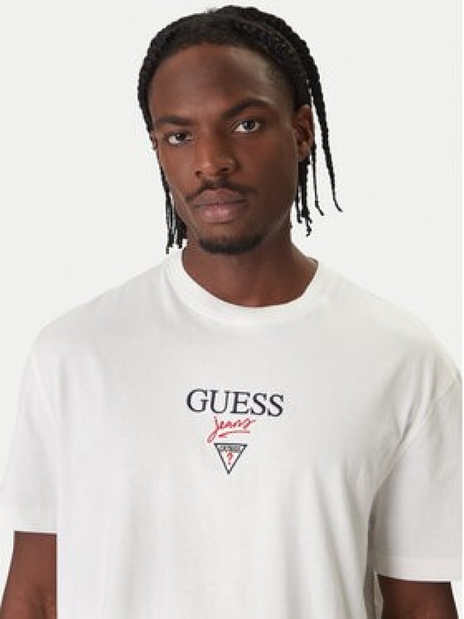 Guess Jeans T-Shirt M6RI45 K8HM0 Biały Oversize