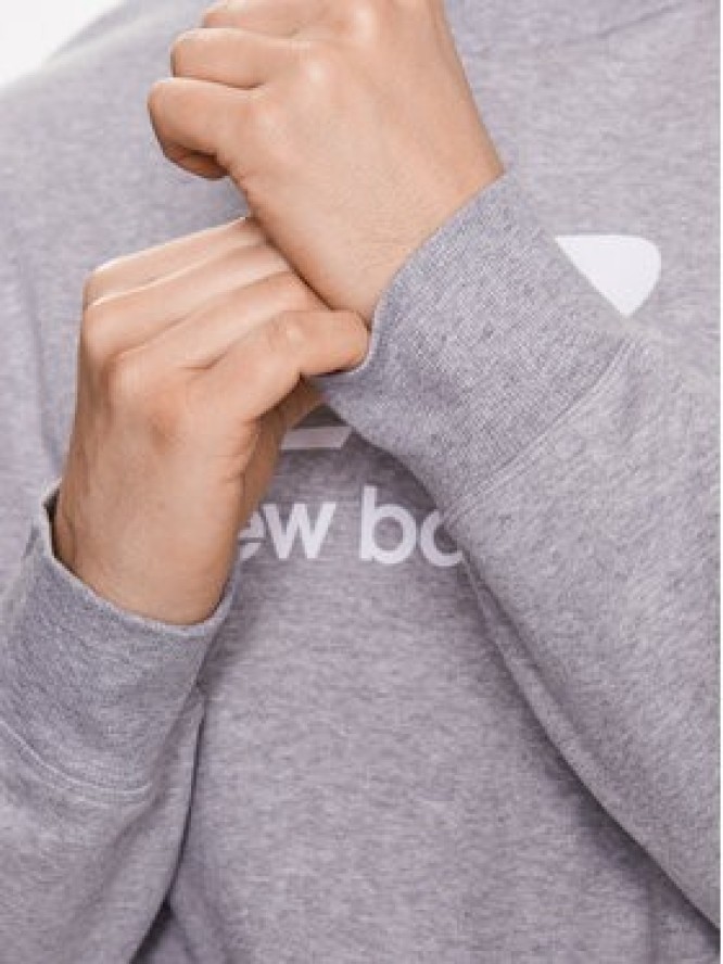 New Balance Bluza MT31538 Szary Relaxed Fit