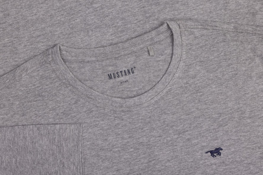 Męski T-Shirt Mustang Style Alex Mid Grey Mélange 1017338 4140