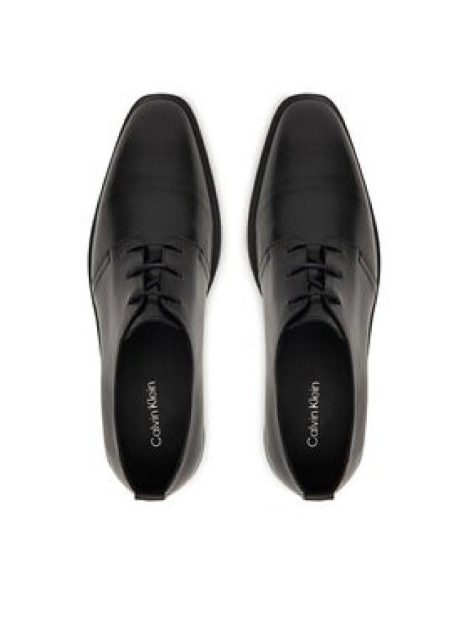 Calvin Klein Półbuty Slim Clean Derby Lth HM0HM02004 Czarny