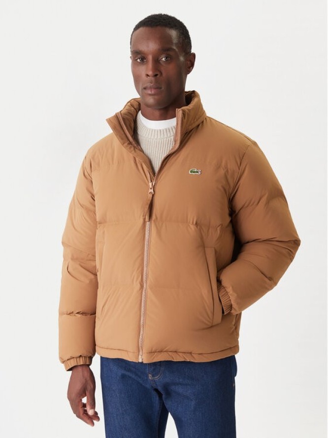 Lacoste Kurtka puchowa BH5154 Brązowy Regular Fit