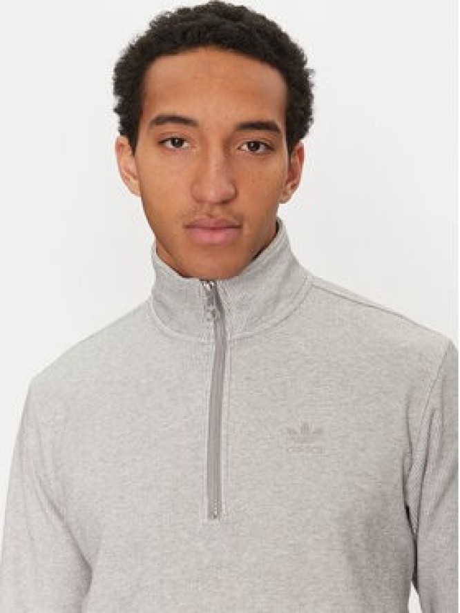 adidas Bluza Trefoil Essentials Waffle JD2447 Szary Regular Fit