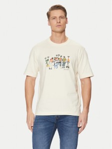 Jack & Jones T-Shirt Machester 12273549 Écru Relaxed Fit