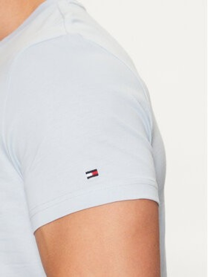 Tommy Hilfiger T-Shirt Tommy Logo MW0MW11797 Błękitny Regular Fit
