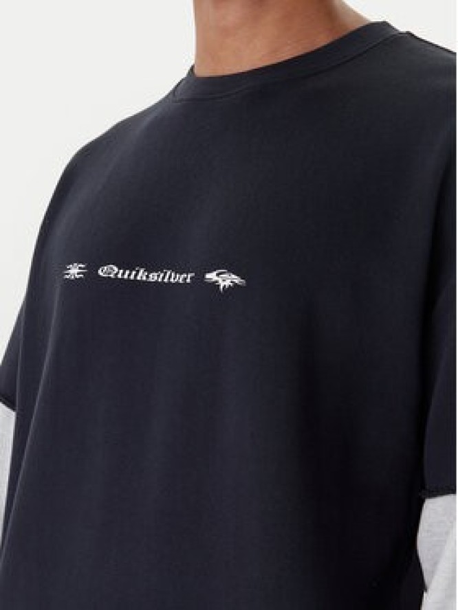 Quiksilver Bluza Openbar Crew EQYFT05154 Czarny Oversize