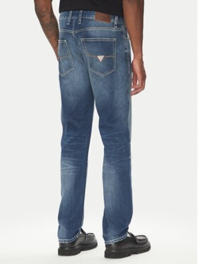 Guess Jeansy M5GAS2 D4Z80 Niebieski Slim Tapered Fit