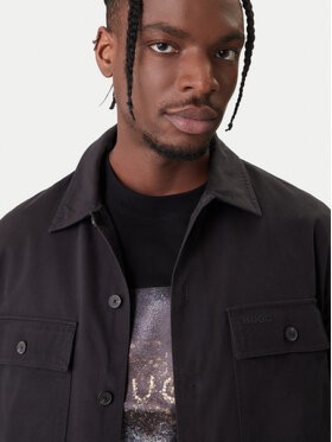 HUGO Koszula Epoldo 50545383 Czarny Oversize