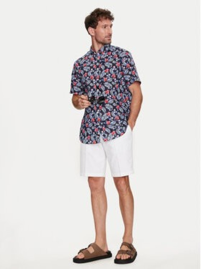 Bugatti Koszula 9450 58333A Granatowy Slim Fit