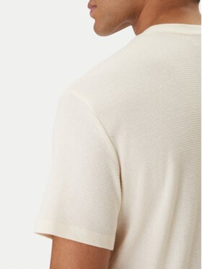 Calvin Klein Jeans T-Shirt Waffle Badge LV04RD008G Beżowy Regular Fit