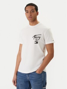 Tommy Jeans T-Shirt DM0DM22553 Biały Regular Fit