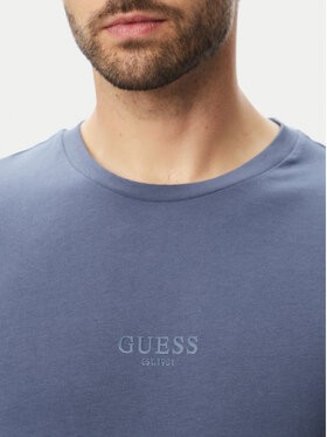 Guess T-Shirt 153107 Niebieski Classic Fit