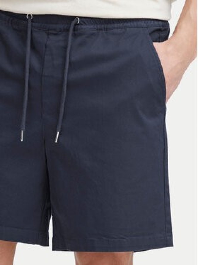 Solid Szorty materiałowe 21108168 Granatowy Regular Fit