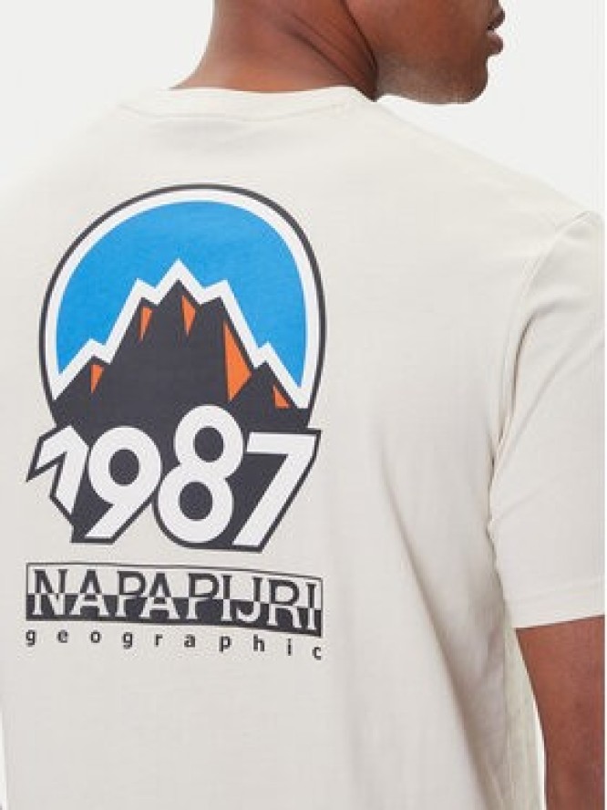 Napapijri T-Shirt S-Montepiana NP0A88SV Beżowy Regular Fit