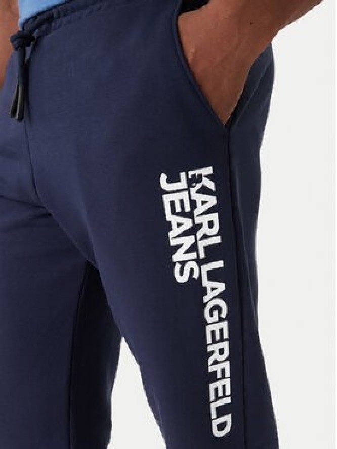 Karl Lagerfeld Jeans Spodnie dresowe A1M10001 Granatowy Slim Fit