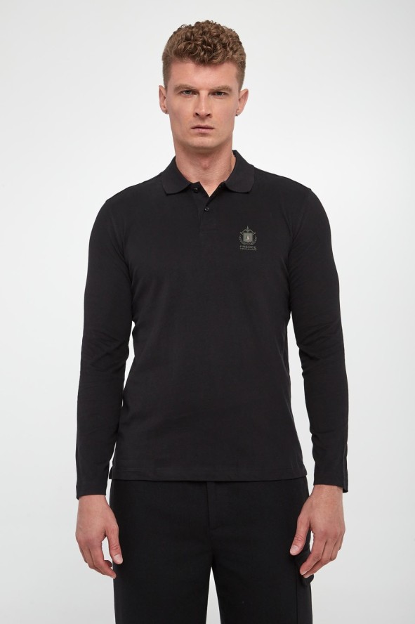 Polo męskie z długim rękawem AERONAUTICA MILITARE