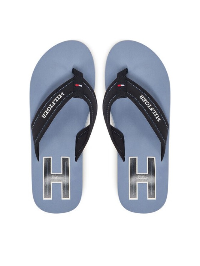 Tommy Hilfiger Japonki Hilfiger H Padded Beach Sandal FM0FM05536 Granatowy
