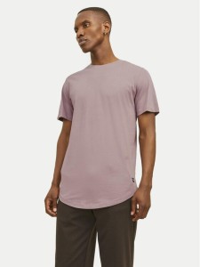 Jack & Jones T-Shirt Jjenoa 12113648 Różowy Long Line Fit