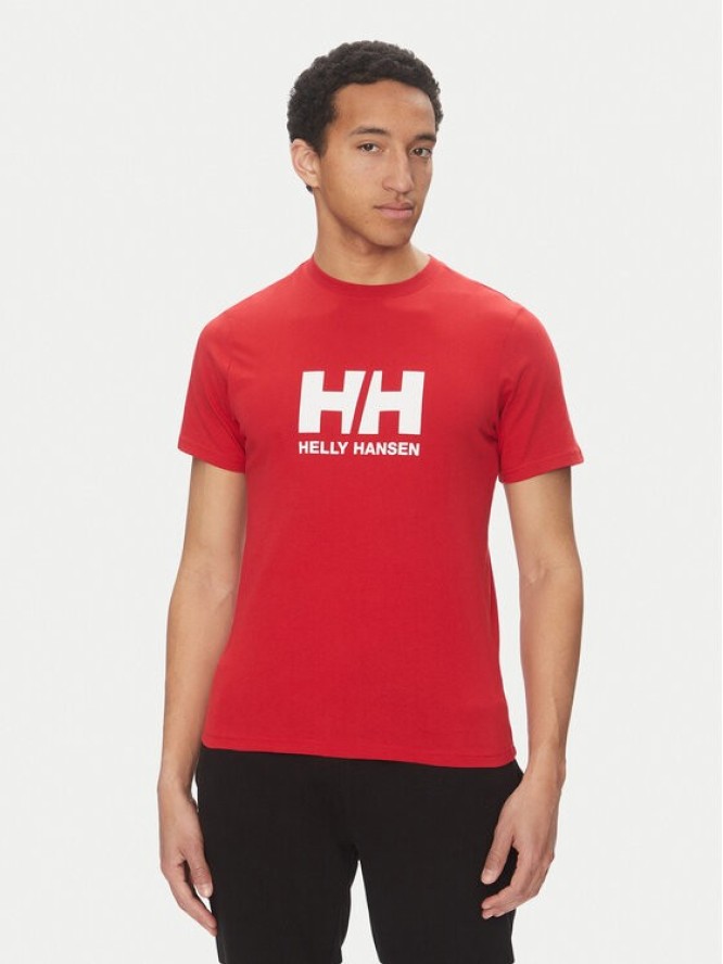 Helly Hansen T-Shirt Logo 54596 Czerwony Regular Fit
