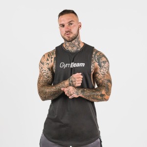 Podkoszulek męski fitness luźny Cut Off