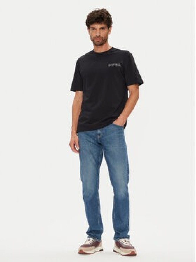 Napapijri T-Shirt S-Turrach NP0A893U Czarny Regular Fit