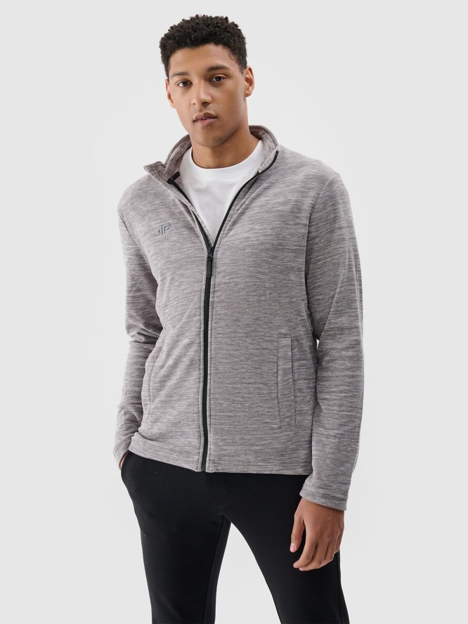 4F Polar ze stójką regular męski - szary XL